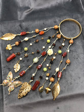 Load image into Gallery viewer, Door Charm Blessing Gold and Shell Butterfly and Leaves
