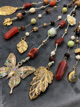 Load image into Gallery viewer, Door Charm Blessing Gold and Shell Butterfly and Leaves
